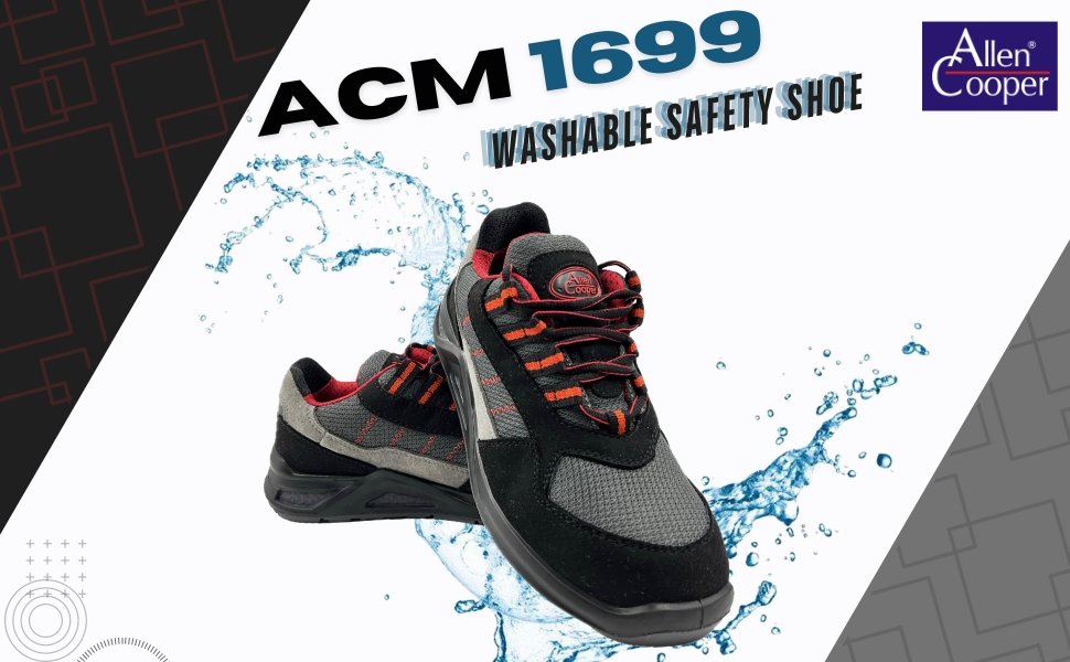 acm1699 washable safety shoe for men