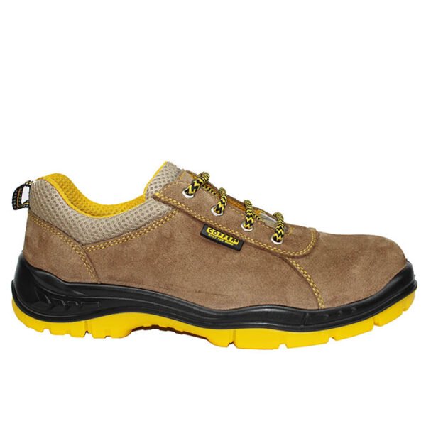 coffer safety m 1027 sporty safety shoe, suede leather upper, anti-skid sole design, 200j steel toe cap