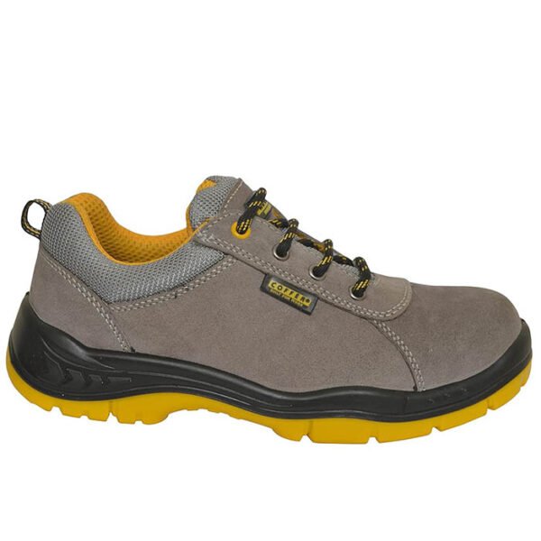 coffer safety m 1027 sporty safety shoe, suede leather upper, anti-skid sole design, 200j steel toe cap