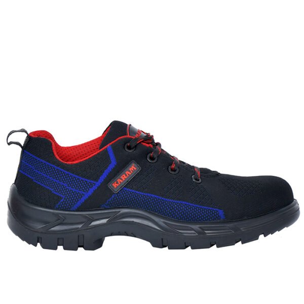 karam flytex safety shoe fs 204, lightweight, anti-skid, 200j fibre toe cap, anti-static footwear