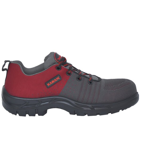 karam flytex safety shoe fs 213, lightweight, anti-skid, 200j fibre toe cap, anti-static footwear