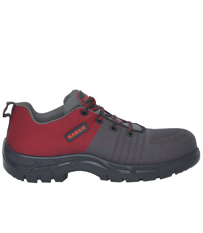 karam flytex safety shoe fs 213, lightweight, anti-skid, 200j fibre toe cap, anti-static footwear