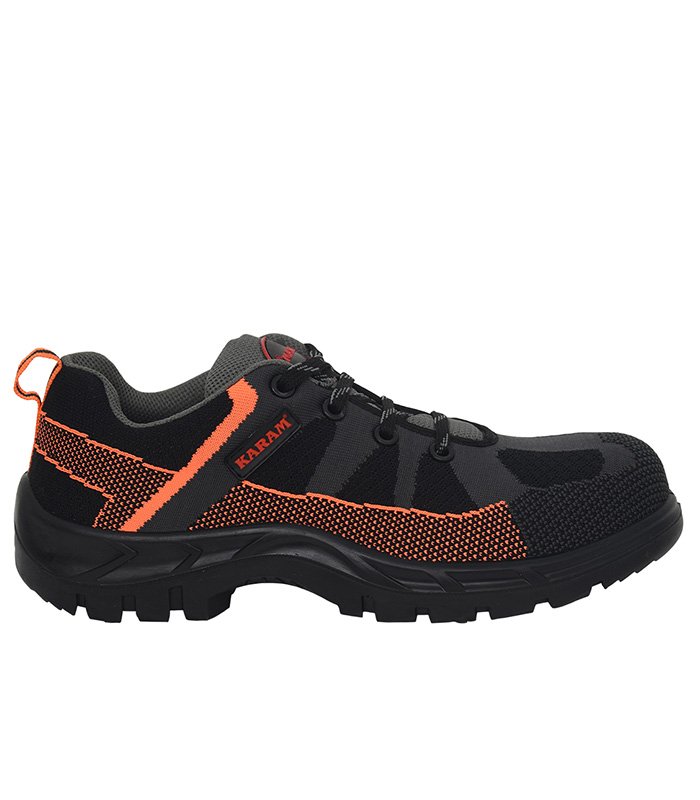 karam flytex safety shoe fs 210, lightweight, anti-skid, 200j fibre toe cap, anti-static footwear